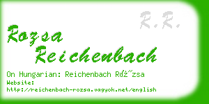 rozsa reichenbach business card